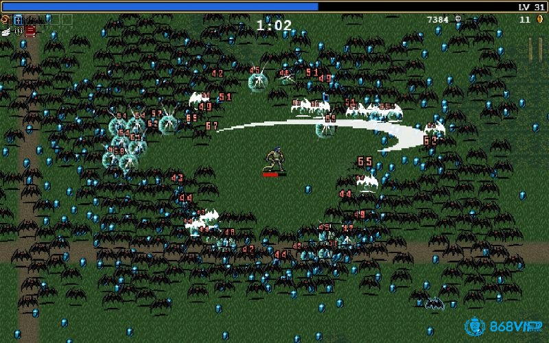 Vampire Survivors là một tựa game có phong cách đồ họa pixel khá hoài cổ