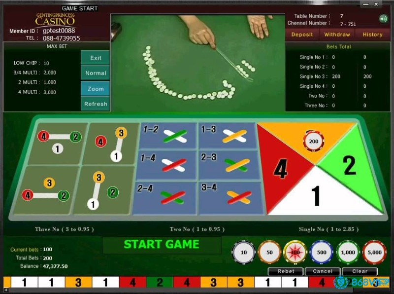 Không gian sòng bạc thực tế với dealer chia bài trực tiếp qua video