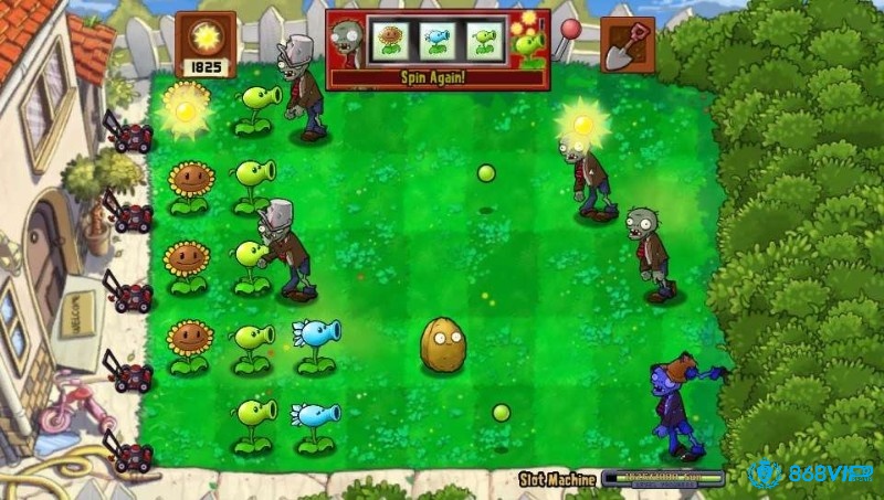 Game phòng thủ tháp vui nhộn với hệ thống cây trồng đa dạng bảo vệ nhà khỏi zombie.