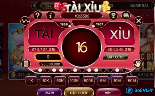 Tài xỉu - Game dự đoán tổng điểm 3 viên xúc xắc và đặt cược vào cửa Tài hoặc Xỉu