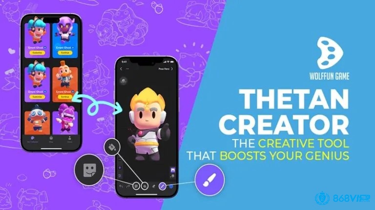 Tạo nhân vật 3D đa dạng và khám phá thế giới mở cùng Thetan Creator