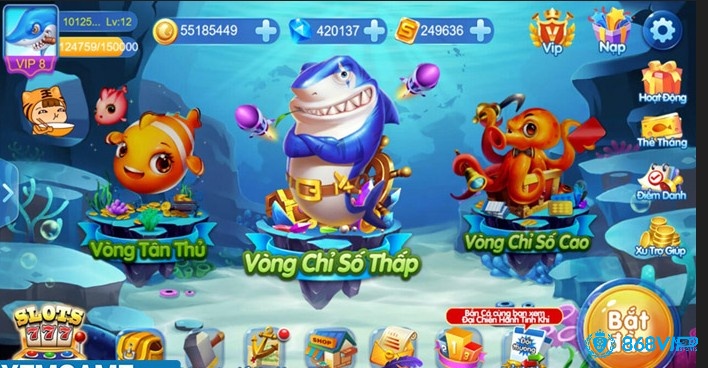 Đa dạng sảnh chơi để anh em ngư thủ lựa chọn phù hợp với kỹ năng và ngân sách của mình