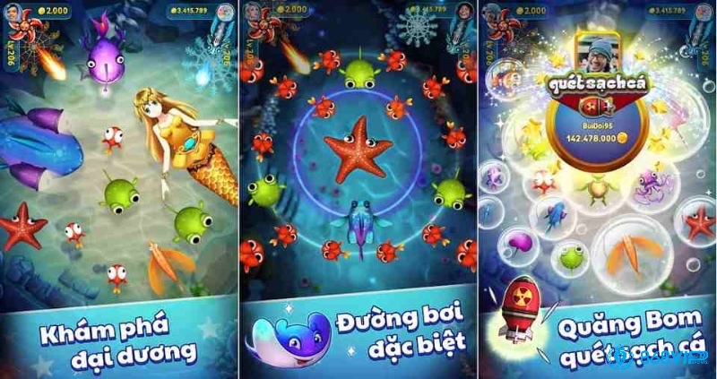 iCá bắn cá ZingPlay VNG mang đến nhiều chế độ chơi như Đại Dương, Đấu Trường và Săn Boss, thỏa mãn cả người mới lẫn cao thủ