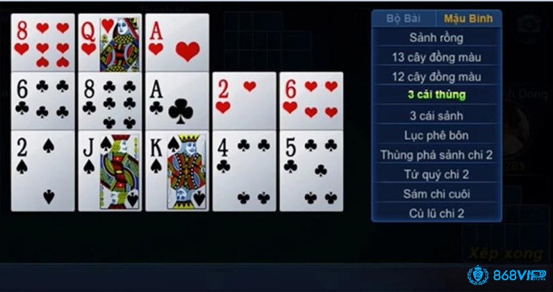 Cách áp dụng chiến thuật binh đổ và 3 chi sảnh thùng trong Mậu Binh