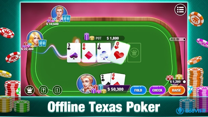 Poker Offline: Free Texas Holdem tái hiện sự kịch tính chuẩn chất xì tố offline cho iPhone.
