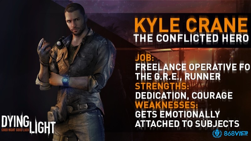 Nhân vật chính trong tựa game Dying Light là một đặc vụ có tên Kyle Crane