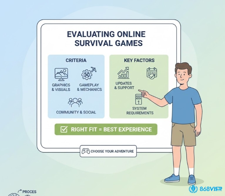 Người chơi lựa chọn game sinh tồn online hay nhất dựa trên đồ họa, gameplay, cộng đồng, cập nhật và cấu hình