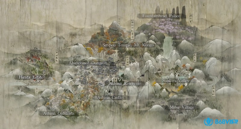 Vùng đất Ashina được xây dựng tỉ mỉ với cảnh đẹp xen lẫn bầu không khí u ám.