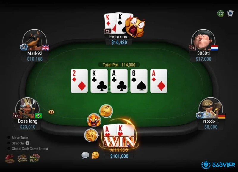 Truy cập sòng bài poker quốc tế.