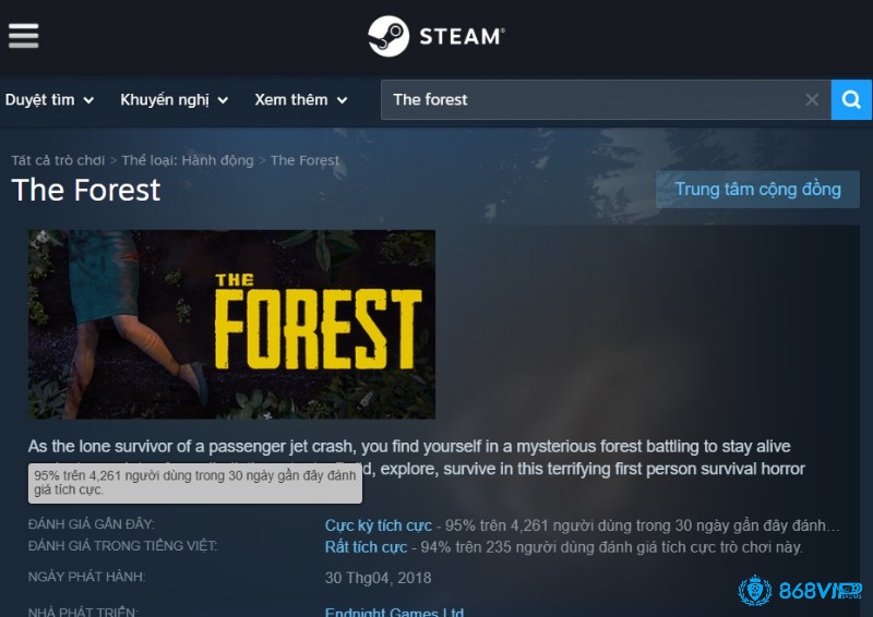 Mua The Forest trên Steam và bắt đầu tải game nhanh chóng, an toàn và hợp pháp