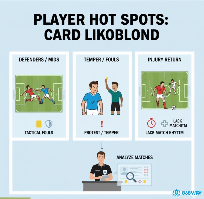 Việc phân tích các cầu thủ dễ dính thẻ được người chơi thực hiện thông qua vai trò trên sân, đặc điểm cá nhân và thể trạng hiện tại