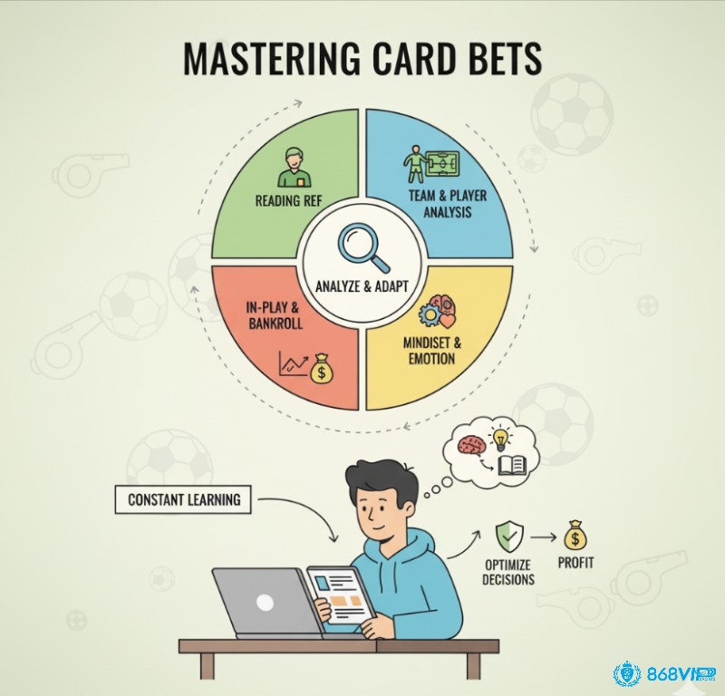 Người cá cược học hỏi cách cược kèo thẻ vàng không ngừng, rèn luyện tư duy phân tích và quản lý cảm xúc để chinh phục kèo thẻ vàng hiệu quả