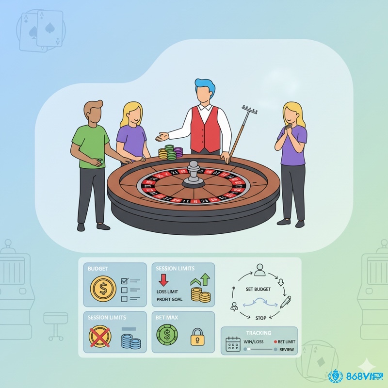 Người chơi lập kế hoạch quản lý vốn thông minh, bao gồm đặt ngân sách, chia nhỏ và giới hạn cược