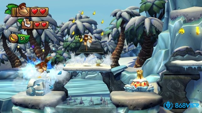 Mỗi nhân vật trong game Donkey Kong Country: Tropical Freeze sẽ có những kỹ năng riêng biệt bổ trợ lẫn nhau trên hành trình của mình