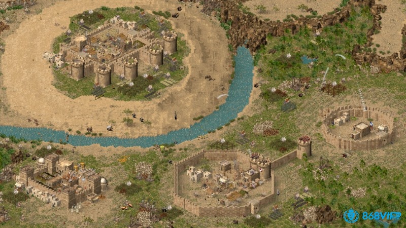 Game Stronghold Crusader HD tập trung vào lối chơi chiến thuật thời gian thực hấp dẫn