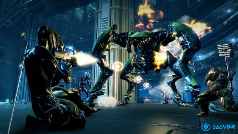 Game Warframe gây ấn tượng với phong cách đồ họa khoa học viễn tưởng hiện đại và đẹp mắt