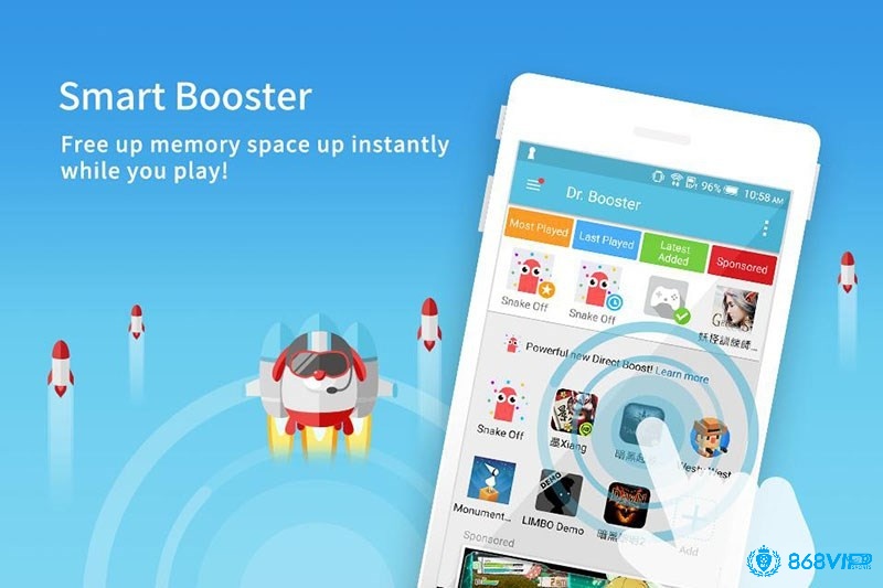 Dr. Booster: thao tác nhanh, giúp dọn dẹp máy trước khi vào game