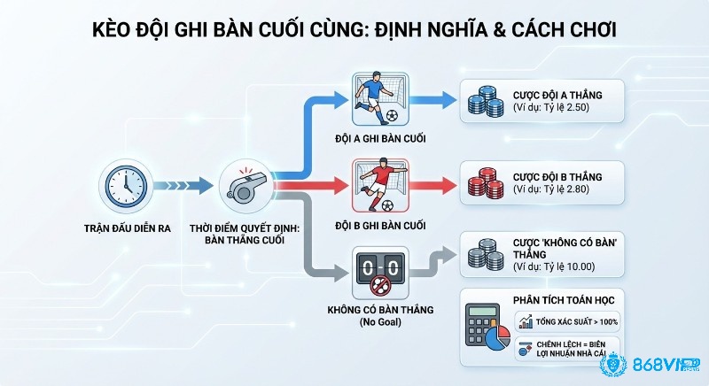 Sơ đồ hướng dẫn cách chơi kèo đội ghi bàn cuối cùng là gì, từ diễn biến trận đấu đến lựa chọn cược và phân tích lợi nhuận nhà cái