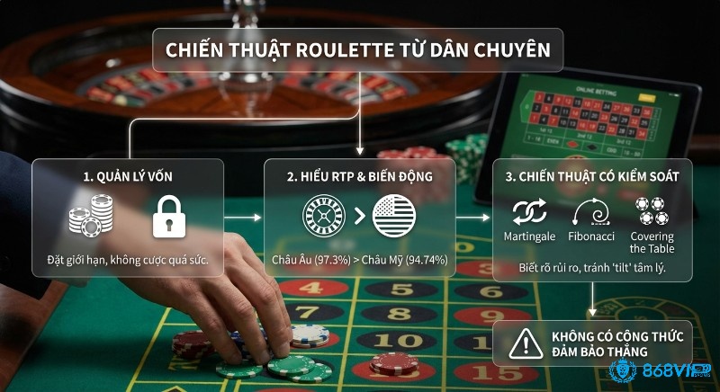 Quy trình 3 bước chiến thuật Roulette hiệu quả từ dân chuyên: quản lý vốn, phân tích RTP Châu Âu (97.3%) và kiểm soát rủi ro