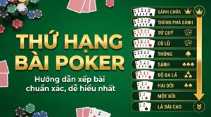 Thứ hạng bài poker (hand ranking) chuẩn xác, dễ hiểu nhất